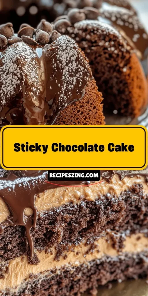 Satisfy your sweet tooth with the Indulgent Sticky Chocolate Cake, the ultimate treat for chocolate lovers! This rich, moist cake is topped with a luscious chocolate ganache that will impress at any gathering or celebration. Learn the secrets behind achieving the perfect texture and flavor, as we guide you through the recipe step-by-step. Get ready to bake a chocolate masterpiece that will leave everyone wanting more! #ChocolateCake #DessertLovers #Baking #CakeRecipe #SweetTreats #ChocolateDelight