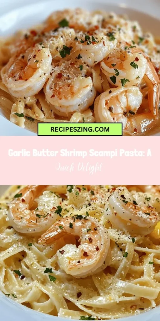 Indulge in the rich flavors of Garlic Butter Shrimp Scampi Pasta, a delightful dish that's quick to prepare and perfect for any occasion! With fresh shrimp, buttery garlic sauce, and a squeeze of lemon, it's a culinary masterpiece that will impress guests or satisfy your weeknight cravings. Explore this easy recipe and savor every bite of this comforting and elegant meal. Perfect for seafood lovers! #ShrimpScampi #PastaRecipe #ComfortFood #SeafoodDelight #EasyCooking #DinnerIdeas