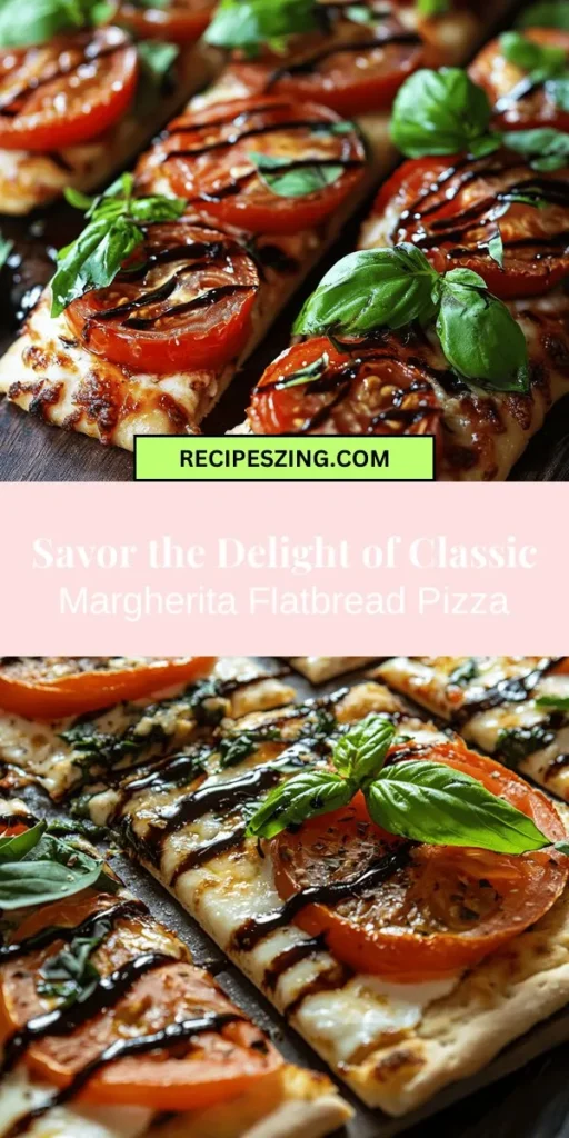 Explore the timeless delight of Classic Margherita Flatbread Pizza, a dish that shines with fresh, high-quality ingredients! Originating from Naples, this iconic pizza features a crispy base, gooey fresh mozzarella, and fragrant basil that will elevate your home dining experience. Perfect for gatherings or cozy nights in, learn how to recreate this comforting dish with simple steps and enjoy a taste of Italy right at your table. #MargheritaPizza #PizzaLovers #ItalianCuisine #CookingAtHome #YummyRecipes #FlatbreadPizza #ComfortFood