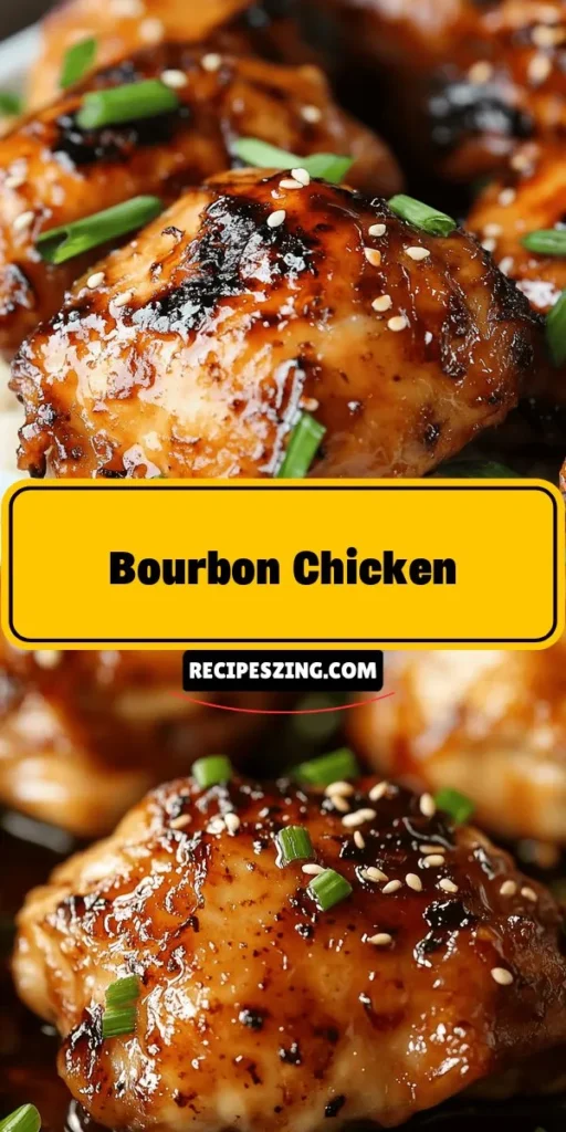 Discover the amazing flavors of Bourbon Chicken, a perfect blend of sweet and savory that brings a touch of New Orleans to your kitchen. This simple recipe requires minimal ingredients and prep time, making it ideal for busy weeknights. The tender chicken thighs soak up the delicious bourbon-infused marinade, creating a mouthwatering dish that your family will love. Elevate your dinner game with this flavorful classic! #BourbonChicken #EasyRecipes #DinnerInspo #ComfortFood #QuickMeals #Foodie