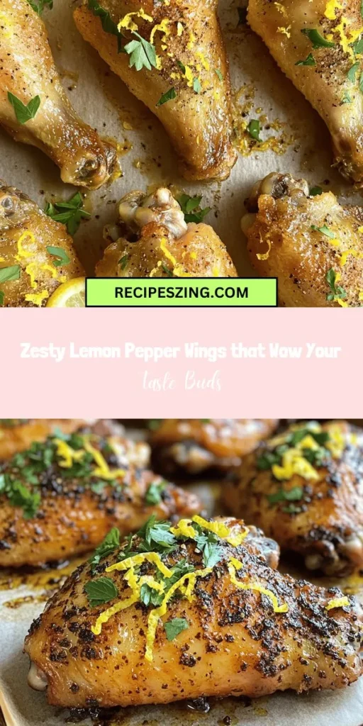 Discover the bright and zesty flavors of homemade lemon pepper wings that elevate your snacking game! Perfect for parties or cozy nights in, this simple recipe combines fresh lemon juice, zest, and coarsely ground black pepper for a delightful twist on classic wings. Easy to prepare and packed with flavor, you can even customize the heat to your liking. Get ready to impress your guests with this must-try dish! #LemonPepperWings #ChickenWings #HomemadeRecipes #Zesty #CookingAtHome #GameDayEats