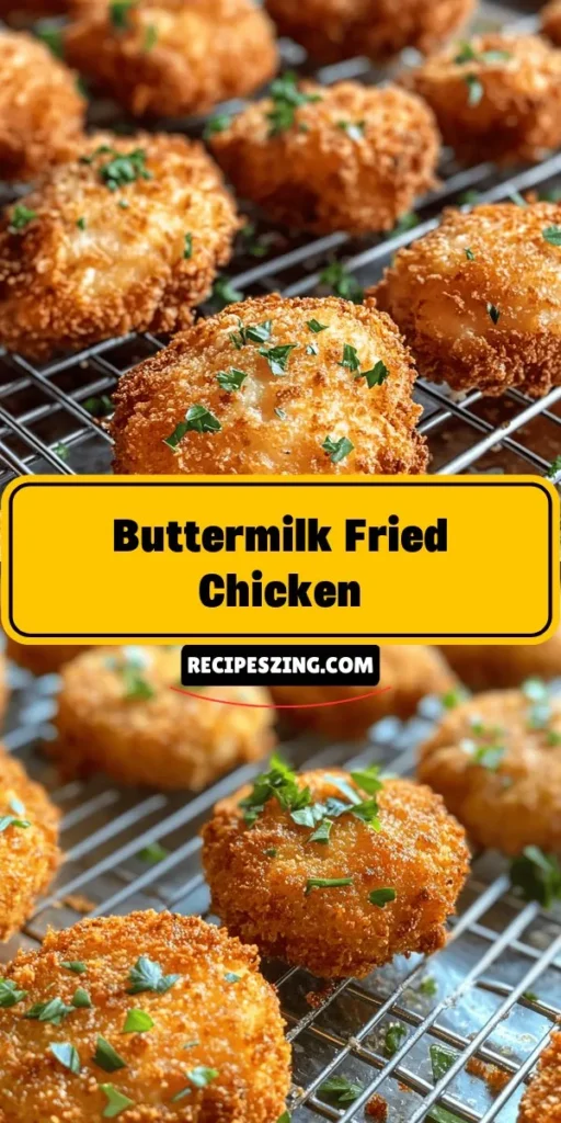 Discover the secret to the ultimate crispy buttermilk fried chicken with this easy, mouthwatering recipe! Learn how to create juicy, flavorful chicken by marinating in tangy buttermilk and coating with a perfectly seasoned flour mix. Enjoy it with classic sides and impress your guests with this comforting dish. Ideal for family gatherings or cozy dinners, this recipe will become a staple in your kitchen. #FriedChicken #ComfortFood #RecipeIdeas #CookingAtHome #Foodie