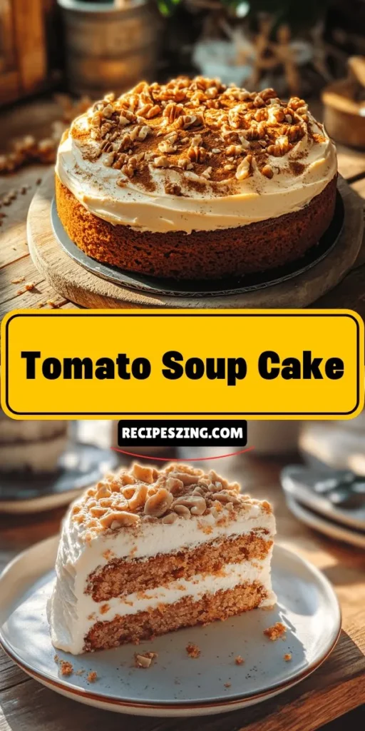 Discover the delightful Savory Sweet Tomato Soup Cake, a unique dessert that combines the unexpected flavor of tomato soup with traditional cake elements. This moist and flavorful treat is perfect for those looking to indulge in a culinary adventure. Learn about its fascinating history, health benefits, and enjoy a detailed recipe to create this show-stopping dessert. Give it a try and surprise your taste buds! #TomatoSoupCake #UniqueDesserts #CulinaryDelight #BakingAdventure #SweetSavory #RecipeIdeas