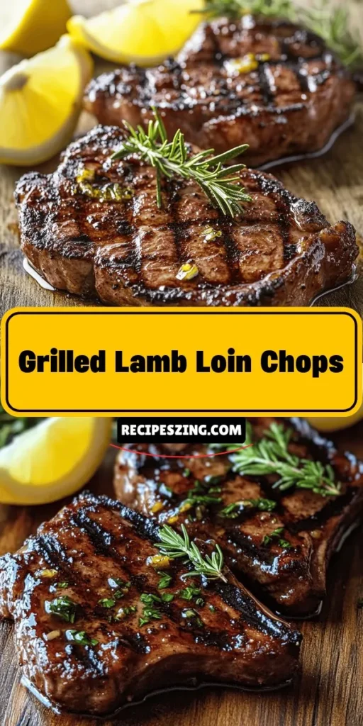 Discover the deliciousness of Savory Grilled Lamb Loin Chops with Herb Marinade! This simple yet impressive recipe will elevate your grilling game, featuring tender lamb enhanced with fresh rosemary, thyme, and garlic. Perfect for summer barbecues or cozy family dinners, these chops are easy to prepare and packed with flavor. Unleash your culinary creativity and enjoy a nutritious dish that everyone will love! #GrilledLamb #LambChops #HerbMarinade #SummerGrilling #DeliciousEats #CulinaryAdventure