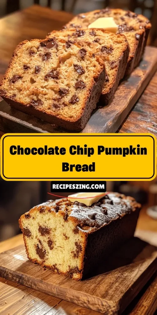 Embrace the flavors of fall with this irresistible Chocolate Chip Pumpkin Bread! This recipe combines moist pumpkin with sweet chocolate chips, creating a delightful treat perfect for any occasion. Enjoy a warm slice with coffee or tea, or indulge in some creative serving ideas like French toast! With health benefits from pumpkin and dark chocolate, it’s a guilt-free indulgence. Discover the joy of baking this seasonal favorite today! #PumpkinBread #FallBaking #ChocolateChip #SeasonalTreats #BakingJoy