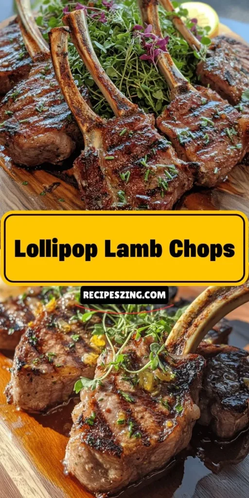 Discover the delectable world of Lollipop Lamb Chops with this easy and sophisticated recipe! These beautifully frenched chops not only impress with their presentation but also deliver robust flavors thanks to a savory marinade featuring garlic, fresh herbs, and a hint of honey. Perfect for any occasion, this dish is rich in protein and essential nutrients. Elevate your dinner parties and family gatherings with this gourmet delight! #LambChops #GourmetCooking #DinnerParty #RecipeInspo #Foodie