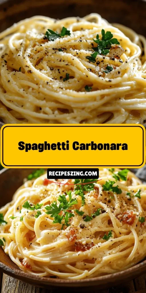 Discover the bliss of Spaghetti Carbonara, a classic Italian dish that embodies comfort food. With its creamy sauce, savory pancetta, and al dente spaghetti, this recipe is sure to satisfy. Dive into its intriguing origins, follow a step-by-step guide to create the perfect dish, and explore various delicious variations. Whether you're a novice or a seasoned chef, this guide has all you need for Carbonara perfection! #SpaghettiCarbonara #ItalianCuisine #ComfortFood #CookingTips #Foodie #PastaLove #ClassicRecipes