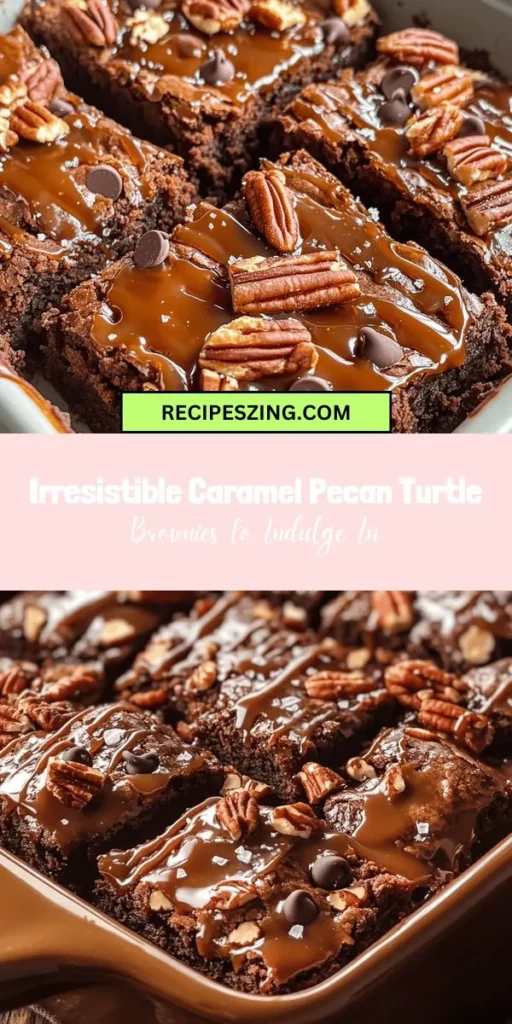 Indulge in the ultimate dessert with our Caramel Pecan Turtle Brownies! These decadent treats combine fudgy chocolate, gooey caramel, and crunchy pecans for a delightful flavor explosion. Perfect for any occasion or simply as a well-deserved treat, these brownies will impress everyone. Follow our easy recipe to create something truly special that brings warmth and joy to every gathering. Enjoy the bliss! #BrownieRecipe #DessertLovers #BakingJoy #SweetTooth #YummyTreats