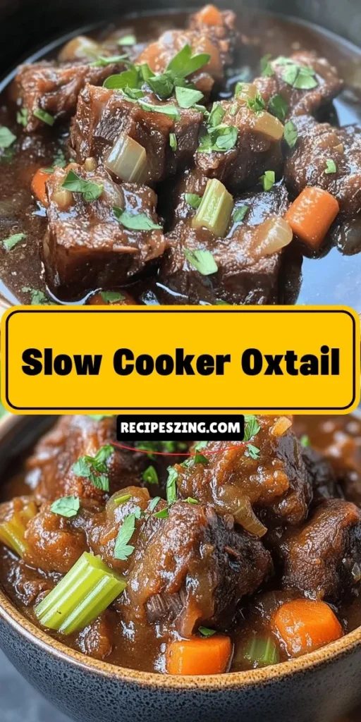 Indulge in the flavors of Savory Slow Cooker Oxtail Delight, a heartwarming dish perfect for any occasion. This recipe transforms humble oxtail into a succulent meal, filled with rich aromas that invite everyone to the table. With minimal prep and maximum taste, you'll savor tender meat simmering in a velvety broth. Ideal for busy days, this dish will bring your family together for a memorable dining experience. #SlowCooking #OxtailRecipe #ComfortFood #FamilyMeals #HomeCooking