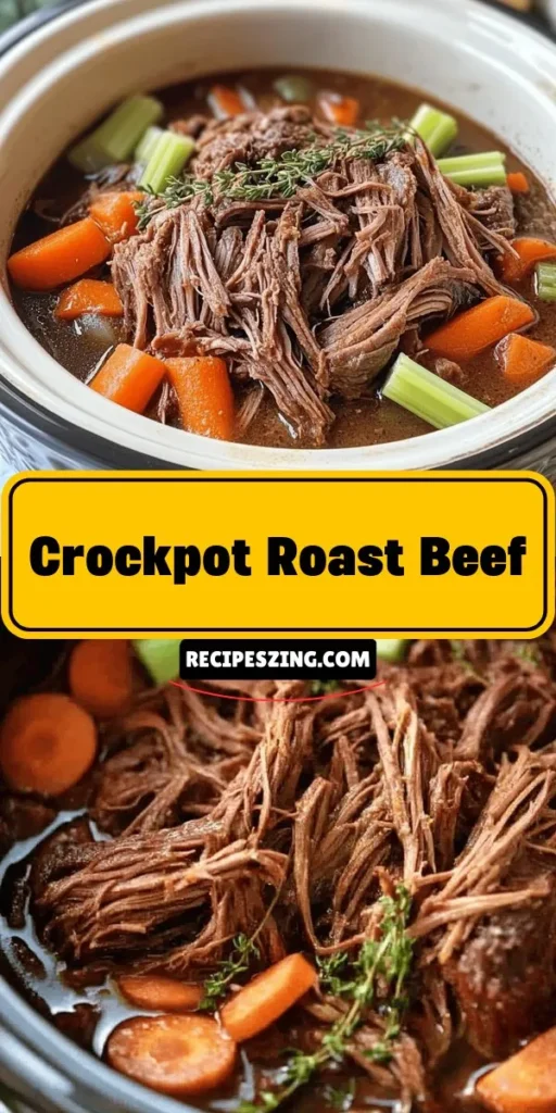 Warm up your chilly evenings with this Savory Slow-Cooked Roast Beef recipe! This dish combines tender beef chuck roast with fresh aromatics and hearty vegetables, all simmered to perfection. Discover how searing, sautéing, and layering flavors elevate your meal into a comforting masterpiece. Perfect for family dinners or special gatherings, this roast will satisfy your cravings and impress your guests. Try it for a deliciously rich experience! #SlowCooker #RoastBeef #ComfortFood #HomeCooking #BeefRecipe #DinnerIdeas #CookingTips