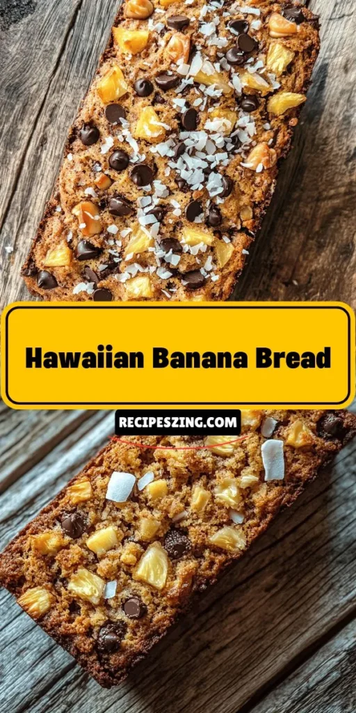 Experience a slice of paradise with Tropical Delight Hawaiian Banana Bread! This delightful recipe blends ripe bananas, creamy coconut milk, crunchy macadamia nuts, and tangy pineapple for a taste of the tropics in every bite. Perfect for breakfast or as a dessert, it's not just delicious but also easy to make. Dive into this comforting treat and elevate your baking game! #HawaiianBananaBread #TropicalFlavors #BakingJoy #ComfortFood #BananaBread #TropicalBaking