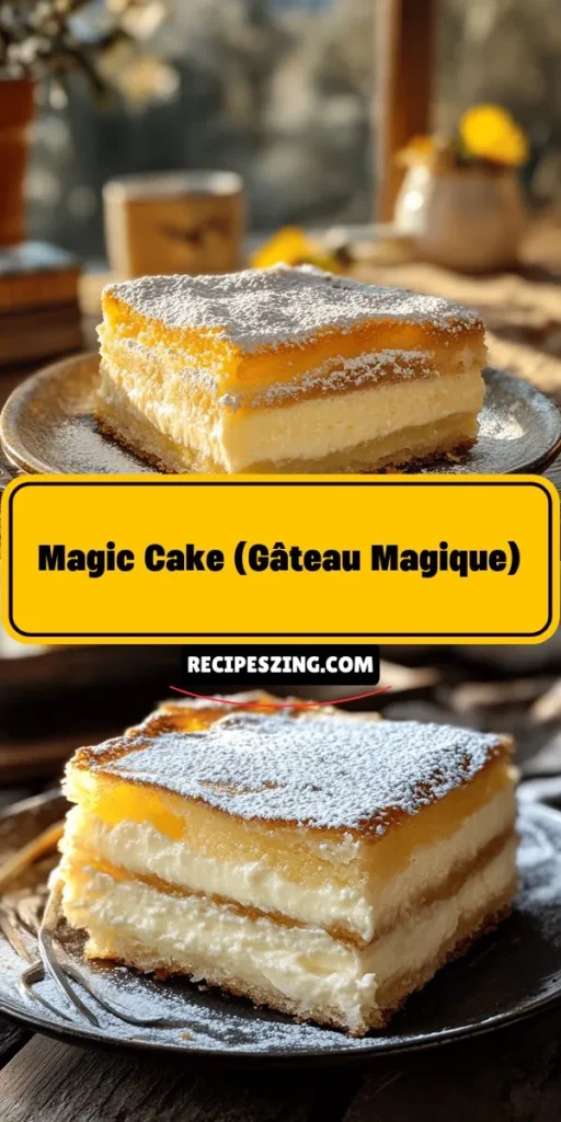 Discover the enchanting world of Magic Cake Delight, where a single batter transforms into three delectable layers of custard and sponge! Perfect for any celebration or a cozy afternoon treat, this whimsical cake offers a delightful texture and flavor that will impress everyone. Experiment with different flavors and serve it with whipped cream or fruit for an extra special touch. Get ready to bake magic! #MagicCake #DessertDelight #BakingJoy #WhimsicalTreats #CakeLovers