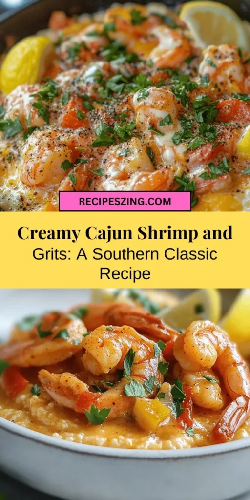 Discover the deliciousness of Creamy Cajun Shrimp and Grits, a Southern classic that combines rich, creamy grits with spicy, succulent shrimp. This dish marries comforting flavors with vibrant Cajun spices, making it perfect for any occasion. Whether as a hearty breakfast or a satisfying dinner, it's a true delight. Try it out with stone-ground grits, fresh shrimp, and your favorite Cajun seasoning for an unforgettable meal! #CajunCuisine #ShrimpAndGrits #SouthernCooking #ComfortFood #Foodie