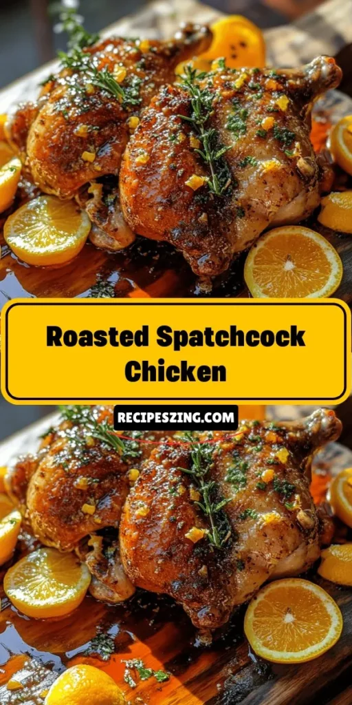 Discover the art of making Spiced Citrus Roasted Spatchcock Chicken, a dish that brings vibrant flavors to your table! This cooking method not only saves time but enhances flavor, ensuring perfectly crispy skin and juicy meat. Ideal for family dinners or special occasions, it's easy to customize with your favorite herbs and spices. Get ready to impress your guests with this flavorful feast that's as nourishing as it is delicious! #SpatchcockChicken #RoastedChicken #CitrusFlavor #HomeCooking #DeliciousMeals #FlavorfulFeast #CookingTips