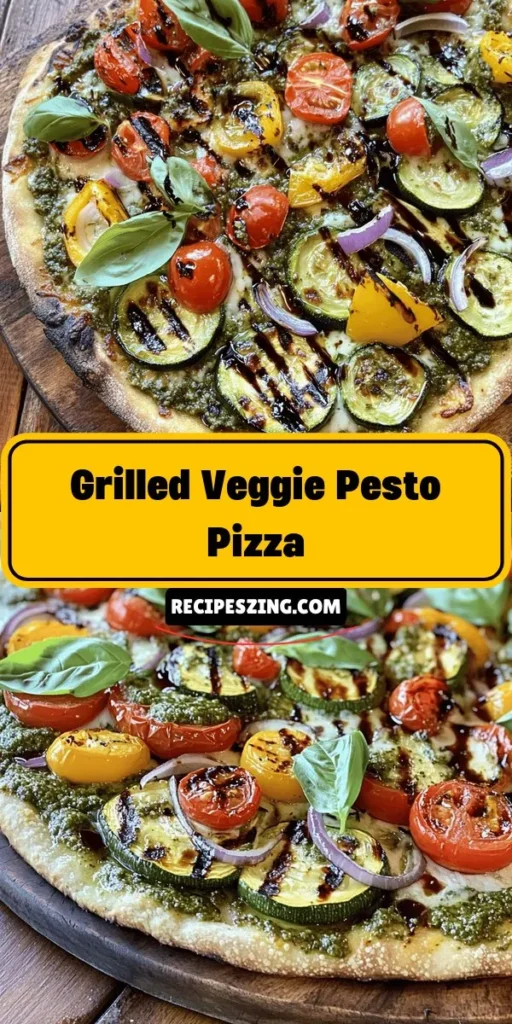 Discover the ultimate Grilled Veggie Pesto Pizza, brimming with flavor and nutrition! This vibrant dish combines perfectly grilled seasonal vegetables with fresh basil pesto over a crispy crust, making it a hit for everyone—from vegetarians to meat lovers. It’s easy to make and customizable to suit your taste. Perfect for family dinners or gatherings with friends. Try this delightful recipe and elevate your pizza night! #VeggiePizza #PestoPizza #GrilledVeggies #HealthyEating #PizzaLovers #HomemadePizza