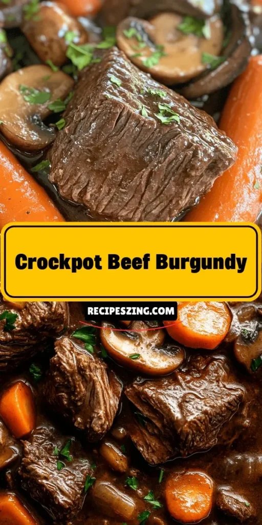 Discover the warmth of French comfort food with this Slow-Cooked Beef Burgundy Delight recipe. Experience the rich flavors of tender beef slow-cooked in red wine, aromatic vegetables, and fragrant herbs. Perfect for busy days, this dish transforms easily into a gourmet meal without the hassle. Whether sharing with loved ones or hosting a dinner party, each bite promises satisfaction. Embark on this culinary journey! #BeefBurgundy #FrenchCuisine #SlowCookerRecipes #ComfortFood #HomeCooking #DinnerIdeas #Foodie