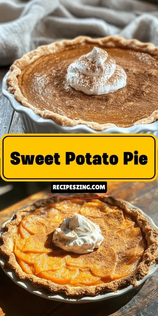 Discover the magic of sweet potato pie with this comforting and delicious recipe that's perfect for holidays and family gatherings. With its creamy texture and spiced flavor, this traditional southern dessert is sure to warm your heart and satisfy your sweet tooth. Easy to make and beautifully versatile, it's an ideal choice for any occasion. Try it with whipped cream or ice cream for an extra treat! #SweetPotatoPie #Dessert #ComfortFood #FallBaking #HolidayTreats