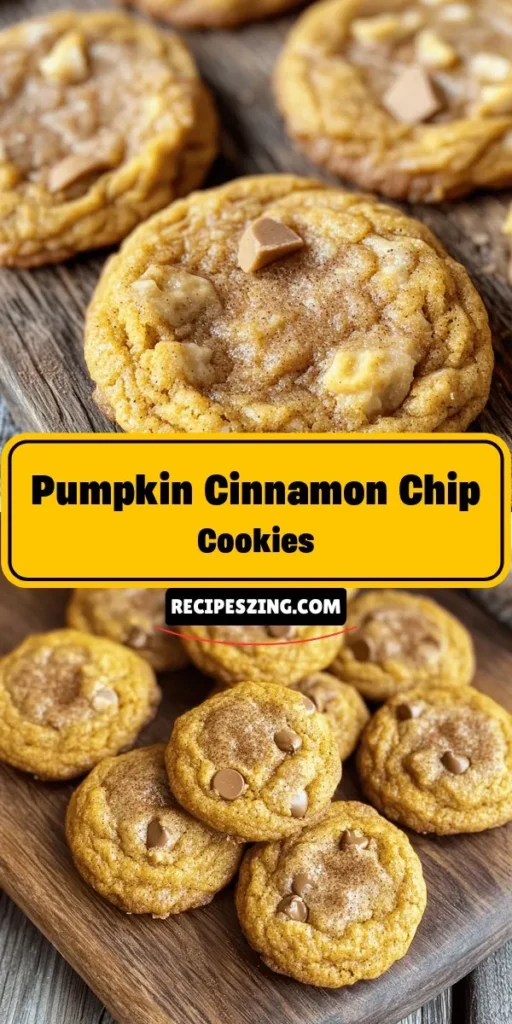 Embrace the flavors of autumn with these irresistibly soft Pumpkin Cinnamon Chip Cookies! Infused with warm spices and pumpkin puree, they offer a perfect blend of comfort and nostalgia. Ideal for cozy gatherings or a sweet treat with your favorite beverage, these cookies are sure to delight. Try this easy recipe to bring the essence of fall to your kitchen! #PumpkinCookies #FallBaking #AutumnTreats #BakingJoy #CozyKitchen #CinnamonChips