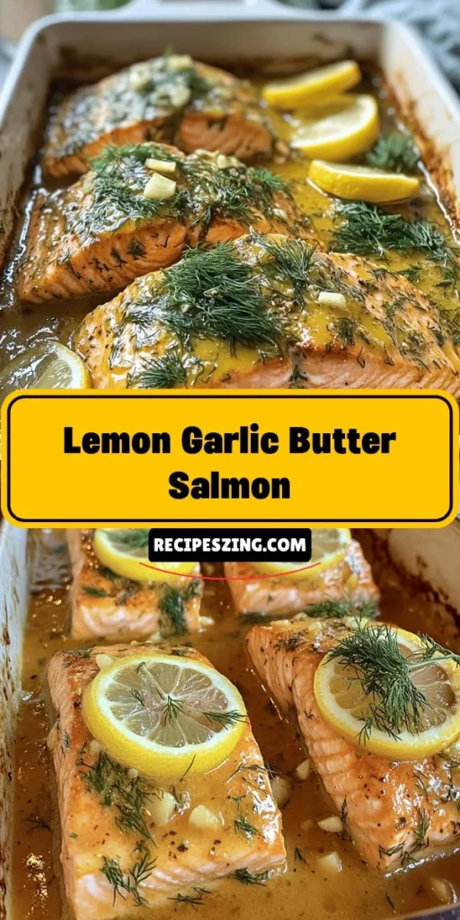 Discover the mouthwatering delight of Lemon Garlic Butter Salmon—a quick, healthy dish that's perfect for any occasion! Packed with omega-3 fatty acids, salmon provides heart-healthy benefits while the zesty lemon and aromatic garlic create an irresistible flavor explosion. This simple recipe is not just a feast for the senses, but also a nutritious choice for all. Try it out and impress your family and friends! #SalmonRecipe #HealthyEating #QuickDinner #LemonGarlicButter #SeafoodLover